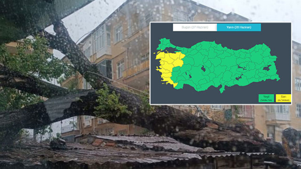 İçişleri Bakanlığı duyurdu! 9 il için "sarı" alarm! Şiddetli fırtına!