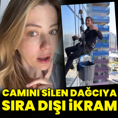 Cam silen dağcılara kahve ikramı