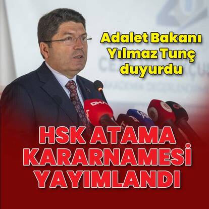 HSK atama kararnamesi Resmi Gazete'de