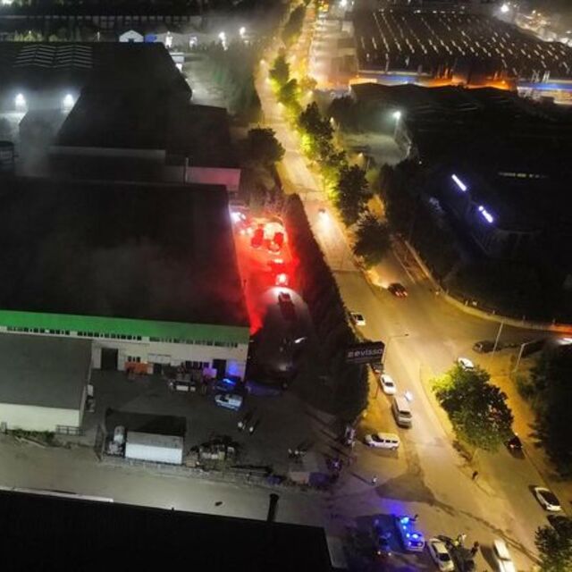 Düzce'de fabrika yangını
