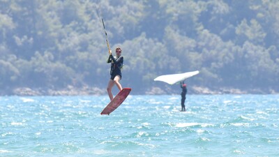 Kitesurf yaptılar
