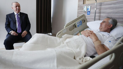 Cumhurbaşkanı Erdoğan'dan geçmiş olsun ziyareti