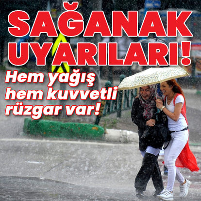 Hem sağanak hem kuvvetli rüzgar var!