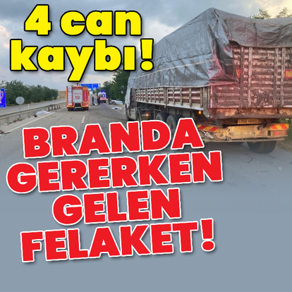 Emniyet şeridindeki TIR'a çaptı! 4 kişi öldü!