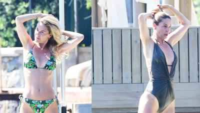 2 farklı bikini ve mayo giydi