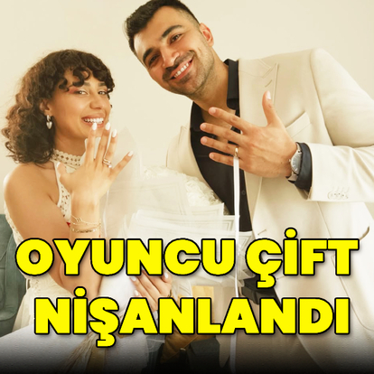 Oyuncu çift nişanlandı
