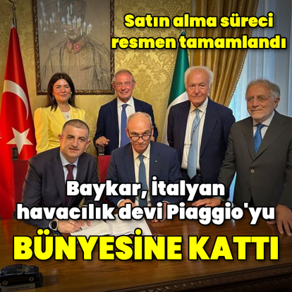 Baykar, İtalyan havacılık devi Piaggio'yu satın aldı