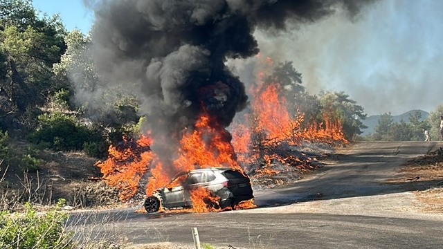 Otomobilden ormana sıçradı! Bu kez kıl payı!