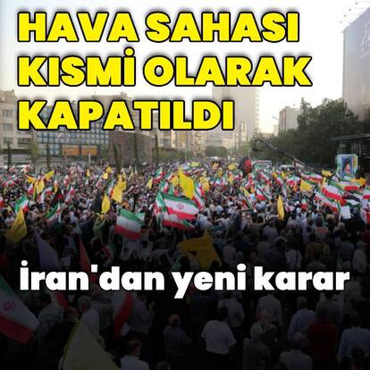 İran hava sahasını kısmi olarak kapattı