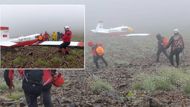 Bayburt-Erzurum sınırında uçak kazası