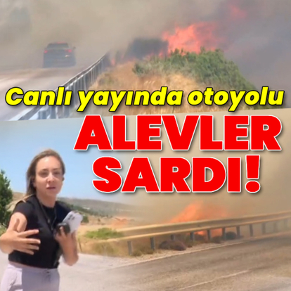 Canlı yayında otoyolu alevler sardı!