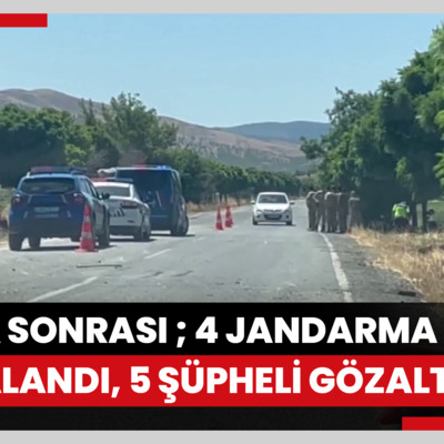 Kaza sonrası arbede; 4 jandarma hafif yaralandı, 5 şüpheli gözaltına alındı