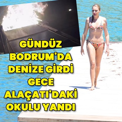 Bilge Öztürk'ün okulu yandı