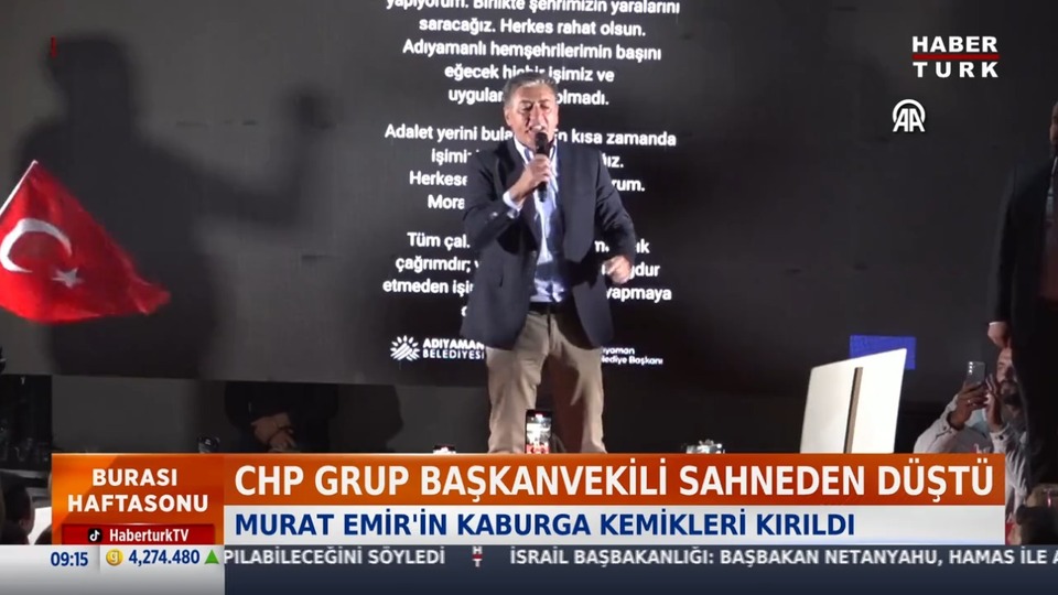 Murat Emir sahneden düştü