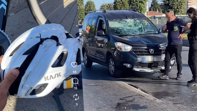 Bisikletliye otomobil çarptı