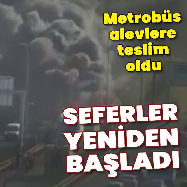 Metrobüs alevlere teslim oldu