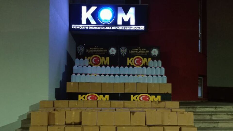 1.7 ton etil alkol ele geçirildi