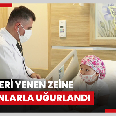 Kanseri Türkiye’de yenen Zeine, balonlarla Kazakistan’a uğurlandı
