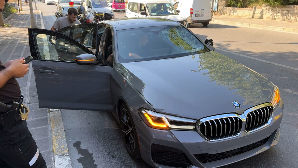 ABD'den gemiyle getirilen aracıyla kaza yaptı!