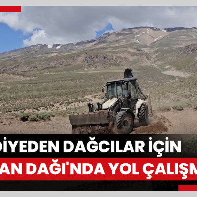 Aydınlar Belediyesinden dağcılar için Süphan Dağı'nda yol çalışması