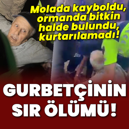 Gurbetçinin sır ölümü! Molada kayboldu, ormanda bulundu