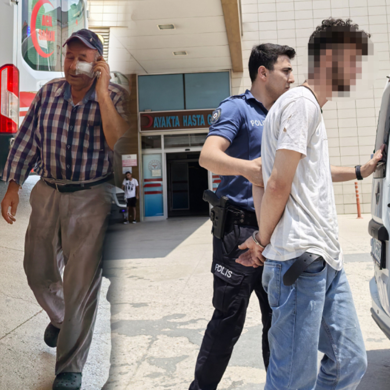 Kendisini ıslatmayı reddeden bahçıvanı dövdü!