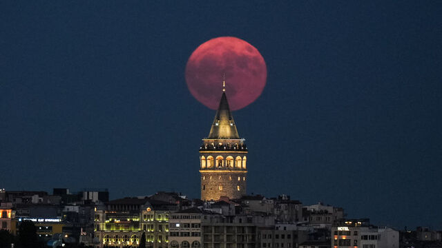 Türkiye'den Dolunay manzaraları