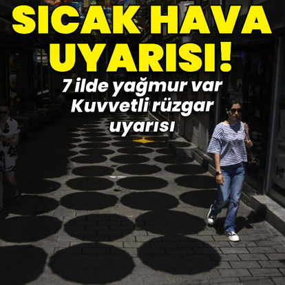 Yağmur, rüzgar ve sıcak hava uyarıları