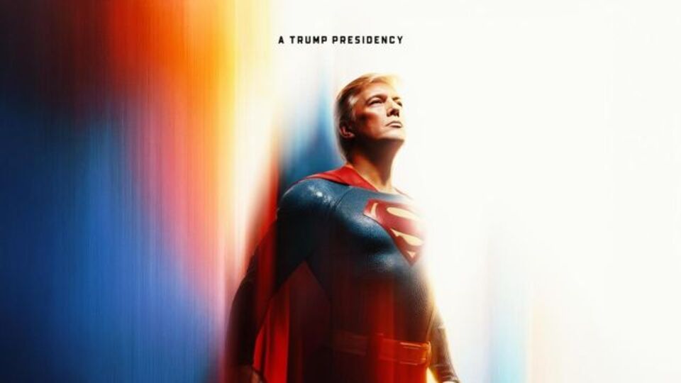 Beyaz Saray, Trump'ı 'Superman' olarak paylaştı