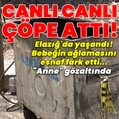 Canlı canlı çöpe attı! Esnaf fark etti