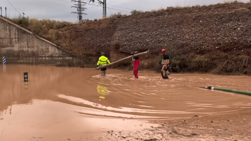 İspanya'da sel meydana geldi