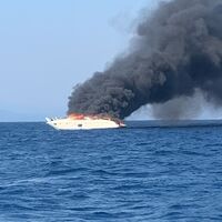 Bodrum'da kokutan yangın