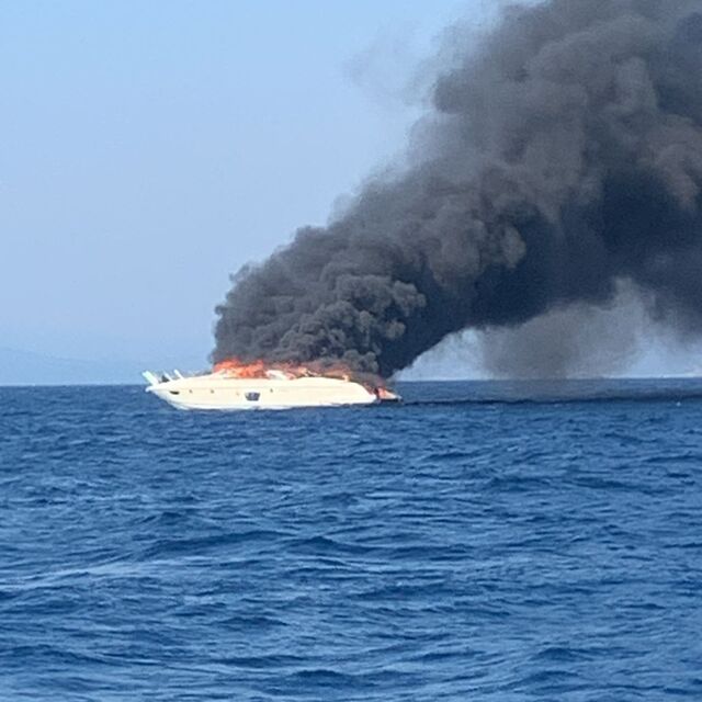 Bodrum'da kokutan yangın