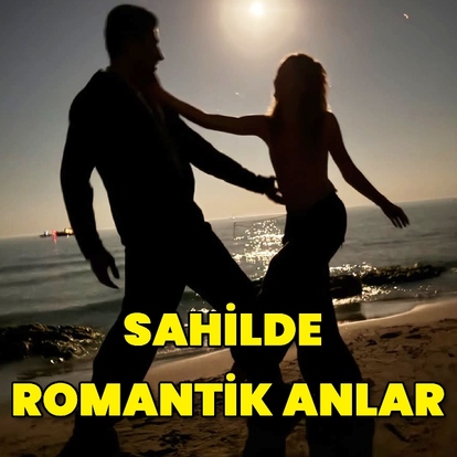 Sahilde romantik anlar