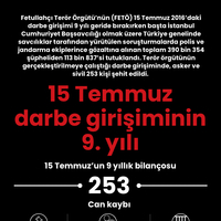 15 Temmuz darbe girişiminin 9. yılı