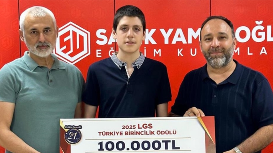 LGS birincisi 100 bin liralık ödülünü Yetim Vakfına bağışladı