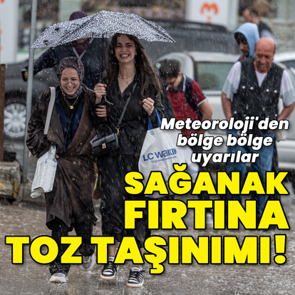 Sağanak yağmur, fırtına ve toz taşınımı