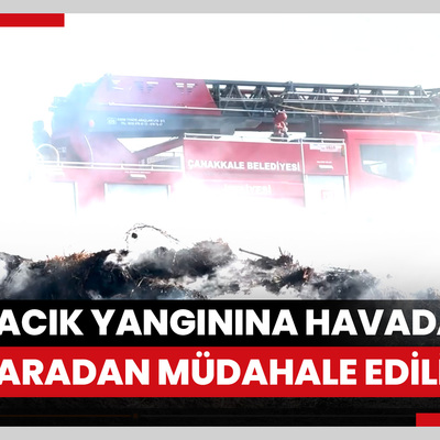 Ayvacık ilçesinde çıkan orman yangınına havadan ve karadan müdahale ediliyor