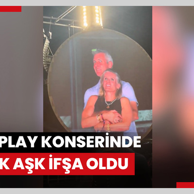 Coldplay konserinde yasak aşk ifşa oldu