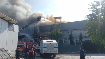 Ağbaba'nın aile işyerinde yangın