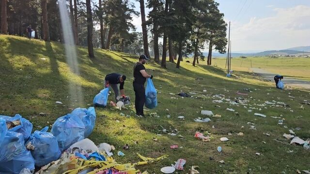Göle'de yangına karşı temizlik seferberliği
