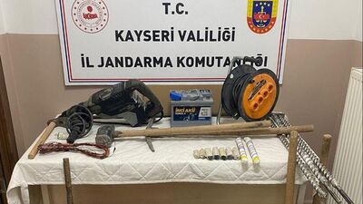 Kayseri'de kaçak kazıya suçüstü