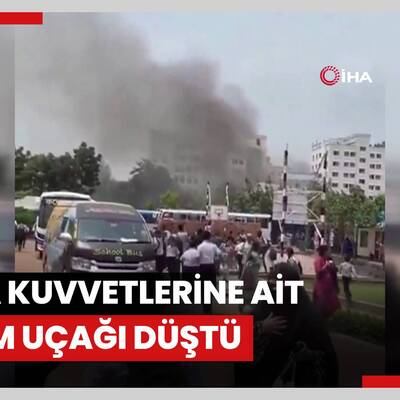 Bangladeş’te hava kuvvetlerine ait eğitim uçağı, okul yerleşkesine düştü: 1 ölü