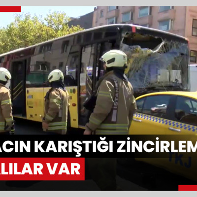 Beyoğlu'nda 9 aracın karıştığı zincirleme kaza; yaralılar var