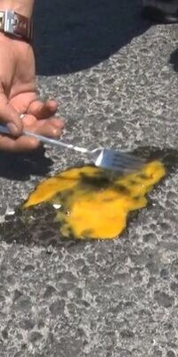 İstanbul'da asfaltta omlet!