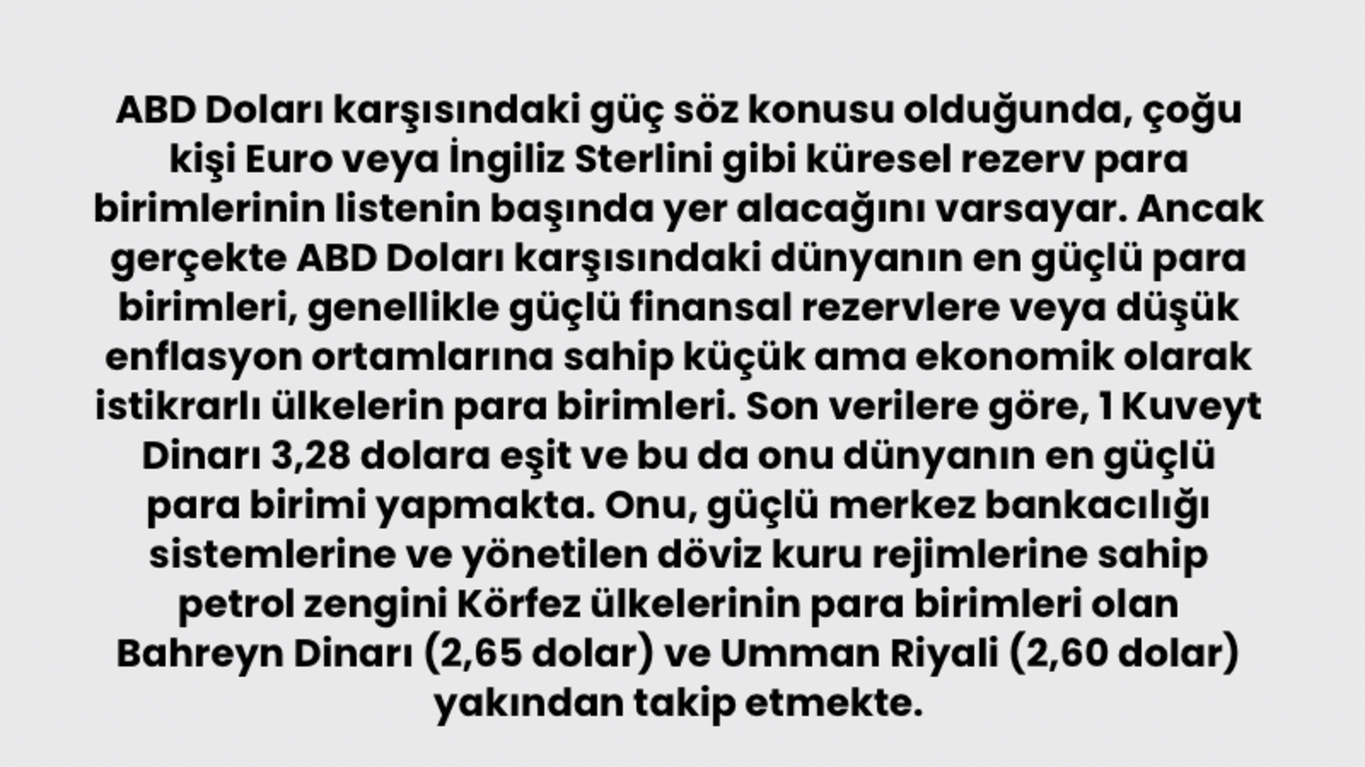 Doları Geride Bırakan Para Birimi: İşte Daha Güçlü Olan!