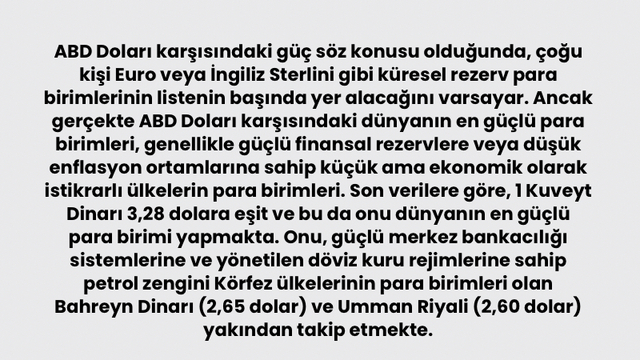 Kim dolardan daha güçlü?