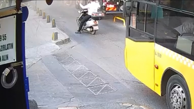 Vinç lastiği bomba gibi patladı!