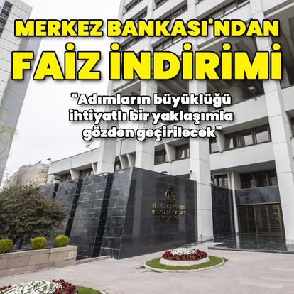 Merkez Bankası'ndan faiz indirimi