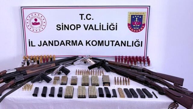 Sinop'ta kaçak silah operasyonu: 5 gözaltı